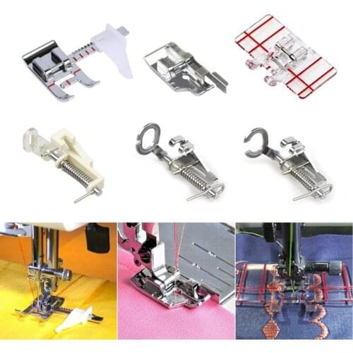 Presser Feet Set With Manual Sewing Machine Foot Include Adjustable Guide/1/4 Inch Border Guide/Embroidery Presser Foot Kit For