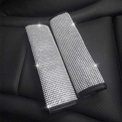 Knob Car interior decoration Seat Belt Bling Cover Crystal Handbrake Hot