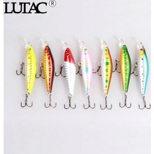 LUTAC fishing lures minnow bass bait hard lures 3 sizes floating pesca wobblers carp fishing