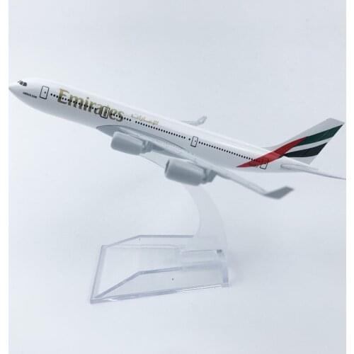 16cm Alloy Aircraft Model Emirates Airbus 340 Gift Diecast Aircraft Toys Airplane Airliner Kid Gifts Collectible