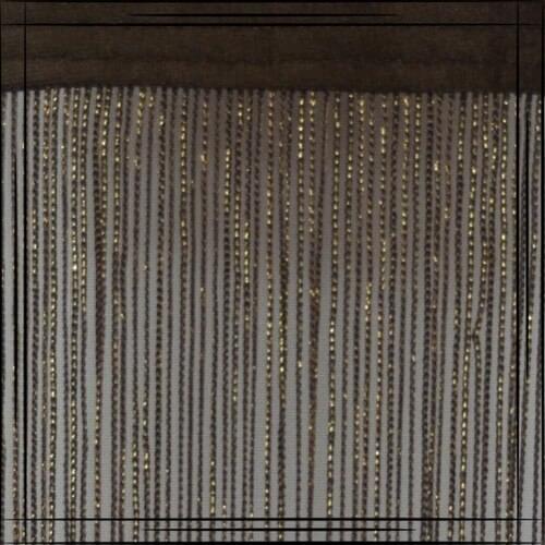 Gülpınar Curtain Brown Gold Silvery Fine Chain Rope Curtain