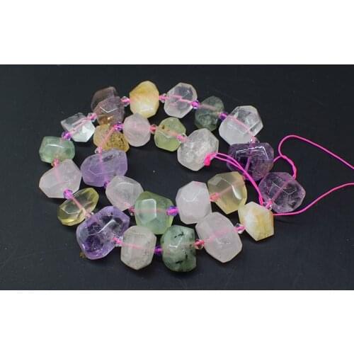Loose beads prehnite/amethyst/LEMON QUARTZ/ROSE/LAPIS baroque faceted 39cm for DIY jewelry making FPPJ wholesale beads nature
