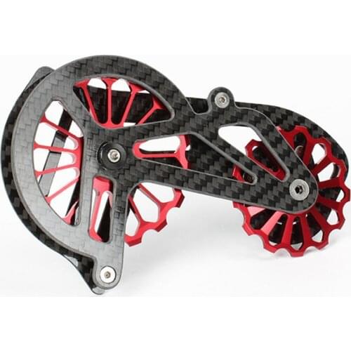 Universal carbon fiber ceramic bearing bicycle rear derailleur pulley suitable for bicycle шатуны для велосипеда bielas mtb