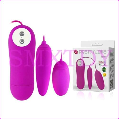 Pretty Love 12 Mode vibrations Double Jump Egg Vibrator Bullet Clitoral G Spot Stimulators Massager for Women Adult Sex Products