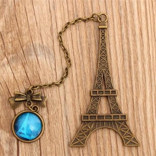 Vintage Eiffel Tower Metal Book Mark Bookmarks For Book Creative Item Kids Gift Korean Stationery Bookmark Books Markers