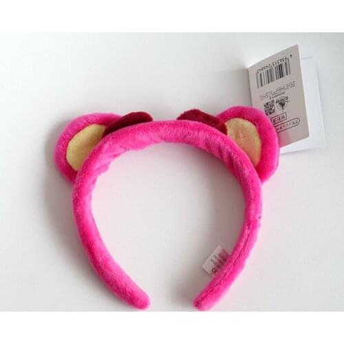 High quality Story Strawberry BEAR lotso EARS COSTUME Cosplay Plush Adult/Kids Headband Gift