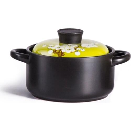 Open flame cooker household double ear anti scalding ceramic casserole heat-resistant soup pot new product