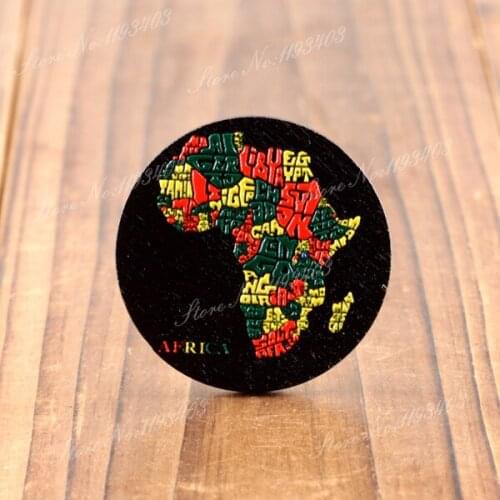 2Pcs 45mm Map 3D Embossed Big Round Handmade Wood Cut Pendant make Necklaces, Bracelets,Brooch-(WIB-38)