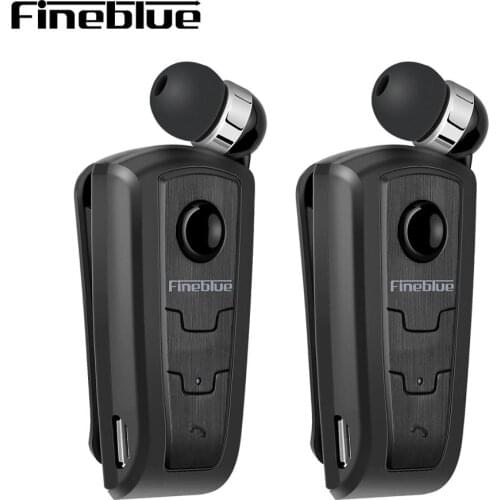 2PCS FineBlue F910 Wireless Earphone Bluetooth Driver Headset Calls Remind Vibration Wear Clip Sports Running Earphone with mic