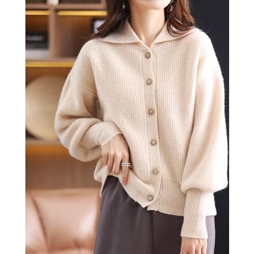 2021 WomensSweater Jacket Winter Solid Color Cashmere Jacket Casual Cardigan Fashion Wool Knitted Jacket New Short Jacket