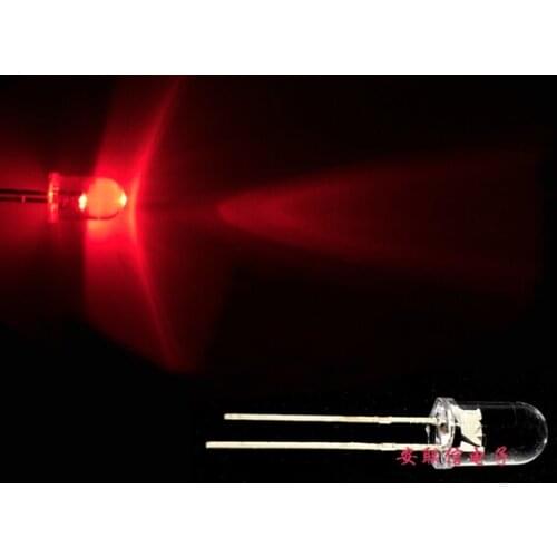 5MM white-haired red luminescent tube with ultra bright LED light by red leds