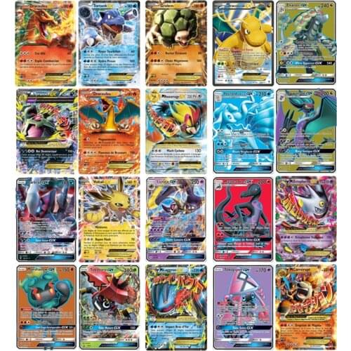 60pcs Pokemon Card Pocket Monster Game Collection 2019 French Pet Elf Battle 40GX 20EX Cards Christmas Birthday Present