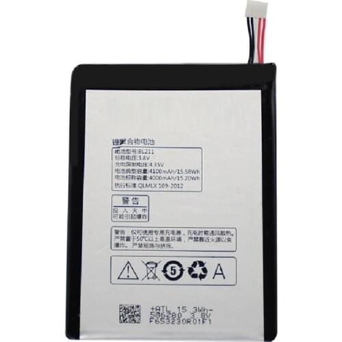 BL211 4000mAh Battery For Lenovo P780 Mobile Phone Replacement Rechargeable Li-ion High Capacity Battery
