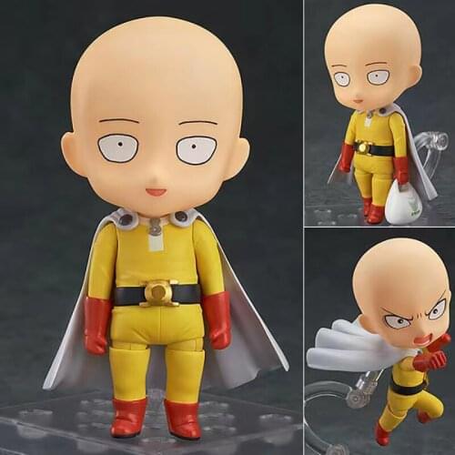 Anime 10cm Saitama Genos ONE PUNCH MAN PVC Head-changing Action Figure Toys Collection for Boys Festival or Christmas Model Gift