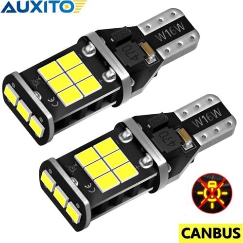 AUXITO 2x W16W T15 LED Light Bulbs for Car Backup Lamp 2835SMD 6000k Super Bright Car Lamps For BMW E46 E39 E90 F10 E87 E36 E30