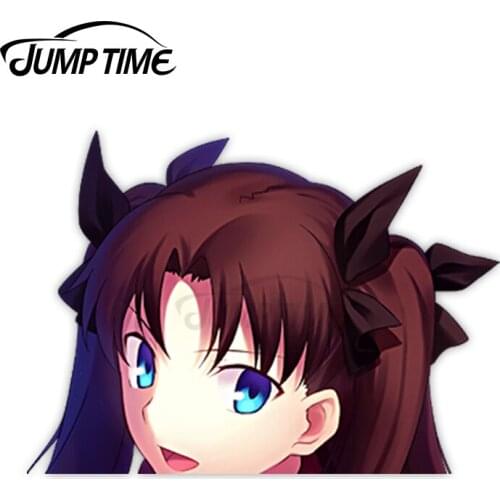 Jump Time 13 x 8.5cm Car Decals Fatestay Night Anime Avatar Car Stickers Refrigerator Vinyl 3D Waterproof Car Accessories