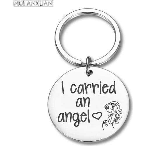 Mom To Be Keychain Gift In Memory of Loved One I Carried An Angel Remembrance Gift Tribute To Angel In Heaven Memorial Keyring