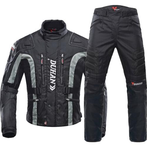 DUHAN Chaqueta Moto Men Motorcycle Jacket Motocross Riding Jacket Windproof Protective Gear Off-Road Racing Motorbike Clothing