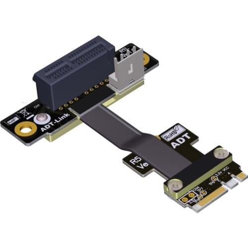 Elbow M.2 wifi Key A E A+E To PCIe 1x Riser Extender Adapter Card Gen 3.0 Cable Key A.E m2 pci-e x1