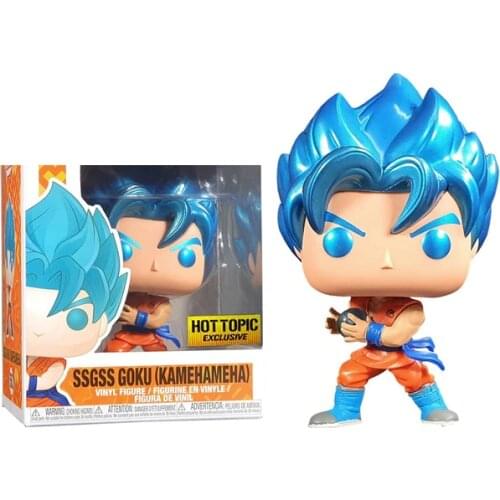 Funko Pop Animation DRAGON BALL Super 563# SSGSS Goku Kamehameha Japanese Vinyl Figure Toys Hot Topic Exclusive Collection Toy