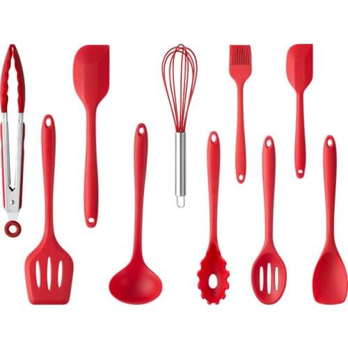 Cooking tools 10 piece set of high temperature-resistant silicone kitchen utensils pot shovel set cookware set accessories
