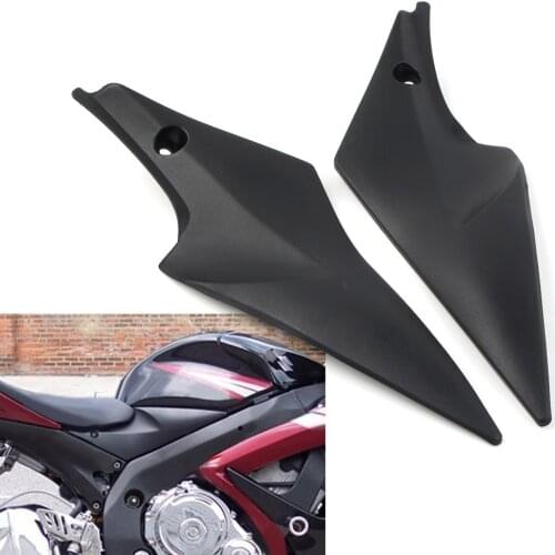 K6 GSXR 600 750 Motorcycle Tank Side Fairing Panel Gas Trim Cover Cowl 1Pair For Suzuki GSXR600 GSXR750 2006 2007 Black ABS