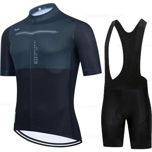 Summer Mens Cycling Jerseys Set 2021 Raudax Bicycle Clothes Quick Dry Polyester Bike Clothes Maillot Ciclismo Cycling Clothing