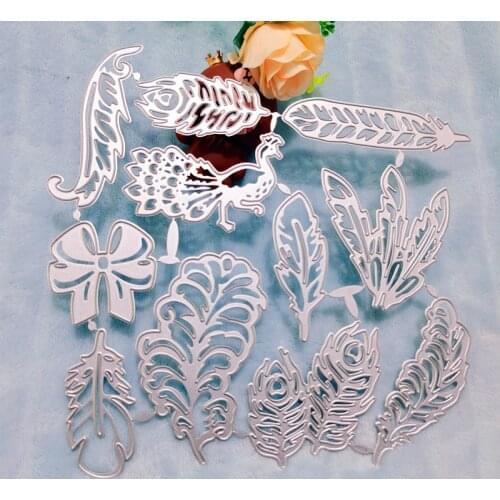 All kinds of feathers Metal Cutting Dies for DIY Scrapbooking Album Paper Cards Decorative Crafts Embossing Die Cuts