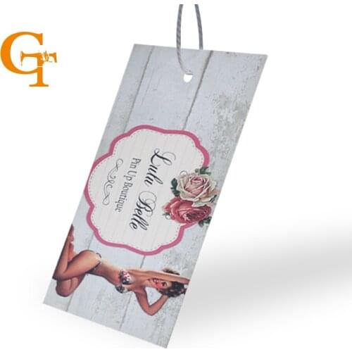 Fashion Custom hang tag kids size ,customized name clothing paper price paper tags, jeans swing tag, 500pcs/lot