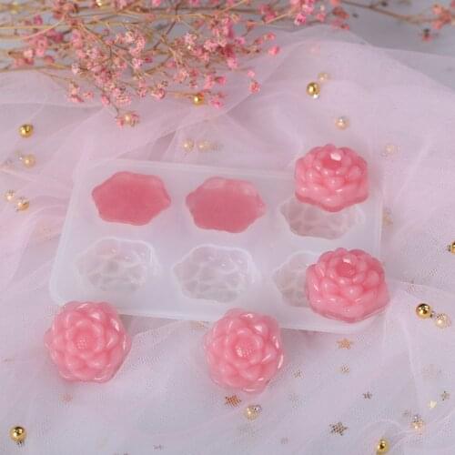 NOT AS LONG diy6 with small rose silicone mold, aromatherapy jewelry, baking flower-shaped cake, epoxy mold, household crafts