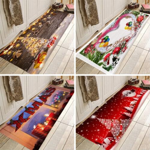 Christmas Tree Rug Christmas Gift Hallway Carpets and Rugs for Bedroom Living Room Carpet Kitchen Bathroom Anti-Slip Floor Mats