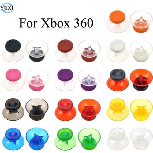 YuXi 2pcs 3D Analog Joystick Replacement Thumb Stick Grips Caps Buttons For Microsoft XBOX 360 Gamepad Controller Repair Parts