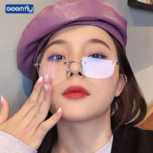 Seemfly 2021 New Fashion Square Sunglasses For Men Vintage Metal Colorful Clear Lens Sunshades Women UV Protection Sun Glasses