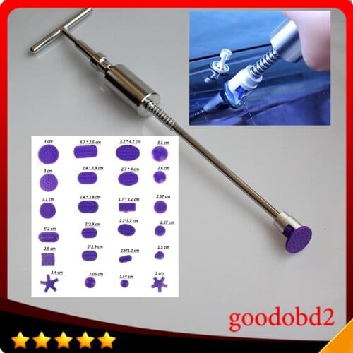 Heavy Duty tools car dent slide hammer Auto Dent Repair Dent Remover - T bar 2 in 1 Dent Puller Hammer gift 24x pulling tabs