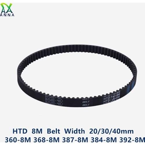 HTD 8M synchronous belt C=360/368/376/384/392 width 20/30/40mm Teeth 45 46 47 48 49 HTD8M Timing Belt 360-8M 368-8 384-8M 392-8M