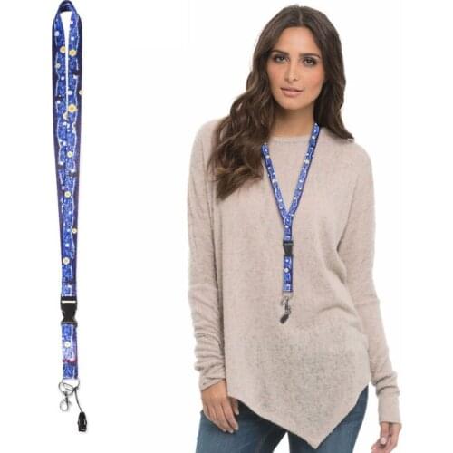 Starry Sky ID Badge Holders Van Gogh Painting Art Neck Lanyard Strap Necklace for Phone Keys ID Card Lanyard Keychain