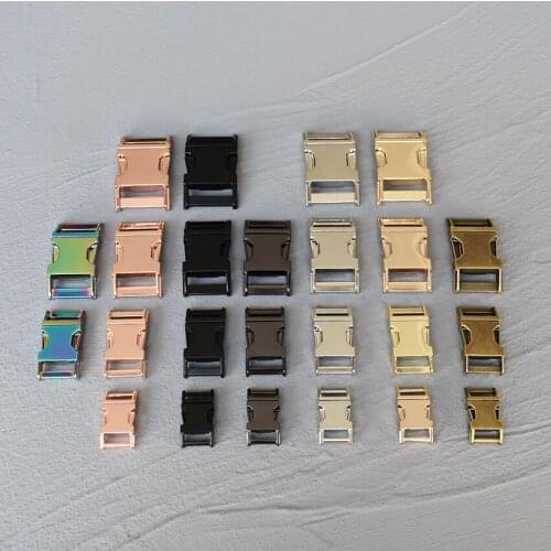 1 Pcs 15mm/20mm/25mm/30mm DIY Accessories Backpack Buckles Dog Collar Webbing Quick Release Metal Buckle Safety Clasp Bracelet