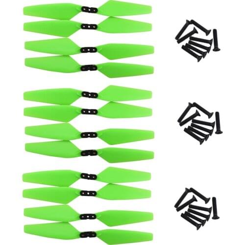 12PCS propeller for MJX Bugs 4W B4W EX3 D88 HS550 folding quadcopter propeller blade accessories green