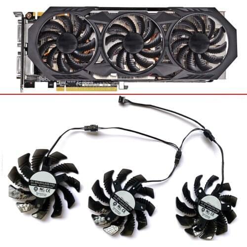 3PCS NEW PLD08010S12H 3PIN For GIGABYTE GeForce GTX 970 Gaming R9-280X GV-R928XWF3-3GD GV-R928XOC Video Cards Cooling