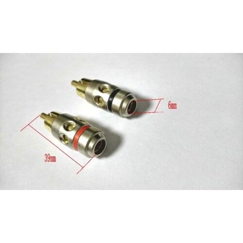 4 Pcs Copper RCA Plug Gold Plated Audio Connector DIY soldering New