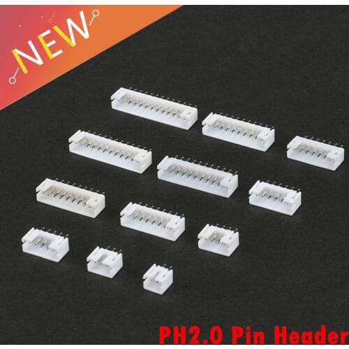 50pcs PH 2.0mm male pin Header Material PH2.0 2mm Connectors Leads PH-A straight pins