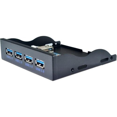USB HUB 19+1 20Pin 4 Port USB 3.0 Front Panel Combo Bracket USB3.0 Hub Adapter for PC Desktop 3.5" FDD Floppy Disk Drive Bay NEW