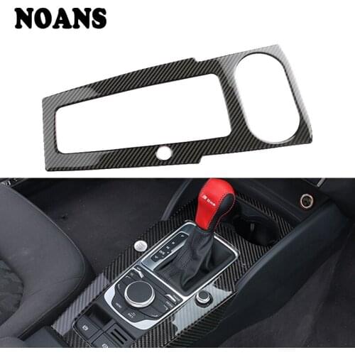 For Audi A3 8V 2012-2017 Car Car Accessoriesbon Fiber Gears Shift Panel Decorative Frame Trim Stickers Interior Protector