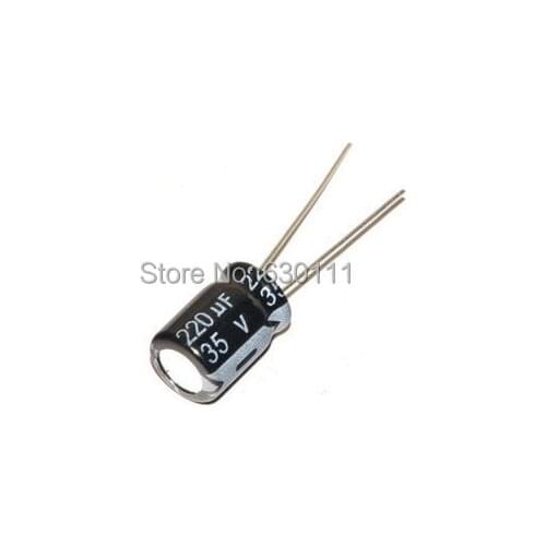 Free Shipping 1000pcs/LOT Original 220uF 35V 105C Radial Electrolytic Capacitor 8x12mm Good quality