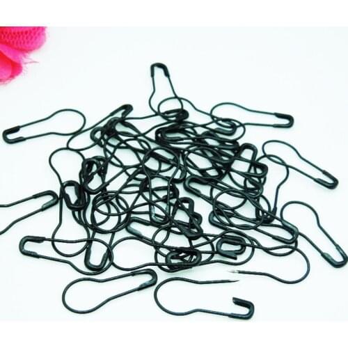 Free shipping 500Pcs/lot Black Gourd Shapedk Safety Pins Findings Garment Accessories 22mm