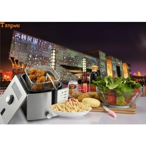 Free shipping electric fryer household smokeless frying machine multifunctional small frying pan fried chicken authentic NEW