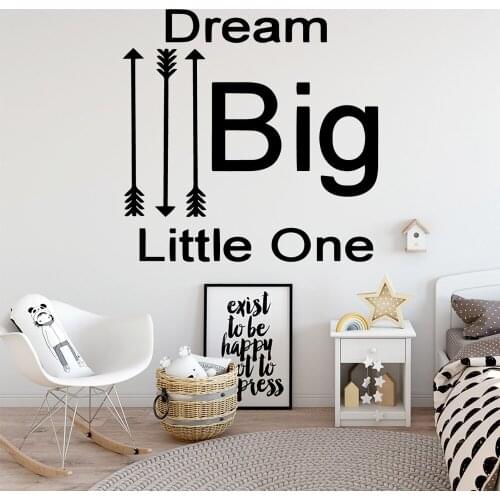 Diy dream big Wall Sticker Home Decoration Accessories For Living Room Bedroom Removable Decor Wall Decals