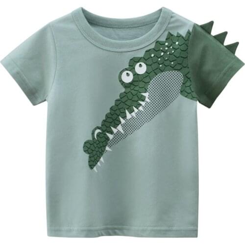 Kids Boy Girl T-Shirts Short Sleeve Childrens Tees Baby Girl Tops O-Neck Cartoon Print Girls T Shirts Children Clothes Summer