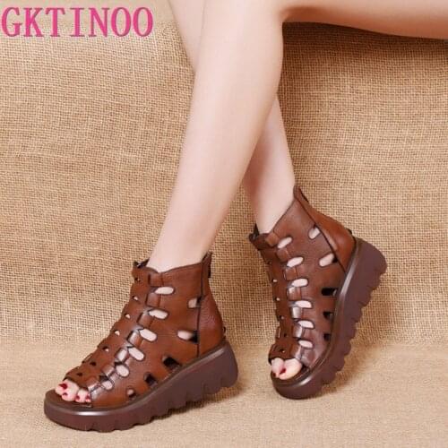 GKTINOO Women's Wedge Ankle Boots