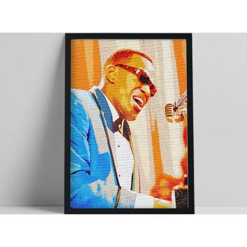 Ray Charles Robinson American Soul Musician Print, Singer Wall Art, Charles Watercolor Portrait Picture, Music Star Wall Decor